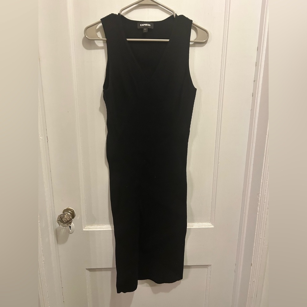 Express Black Midi Dress